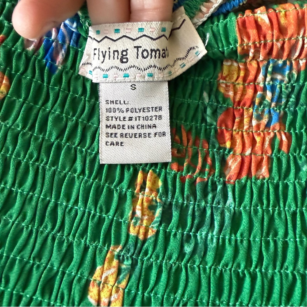 Flying Tomato Smocked Floral Off Shoulder Top - Picture 3 of 7